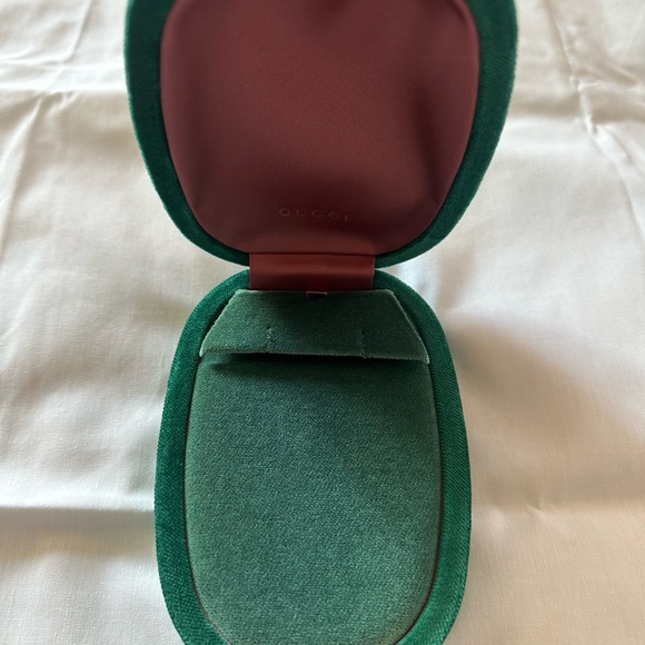 GUCCI Green Velvet Necklace Earrings Box Removable Insert - Picture 2 of 9